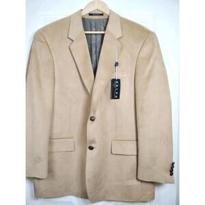 NWT RALPH Ralph Lauren 42R Tan Faux Suede Sport Coat Made in Canada Dillard’s